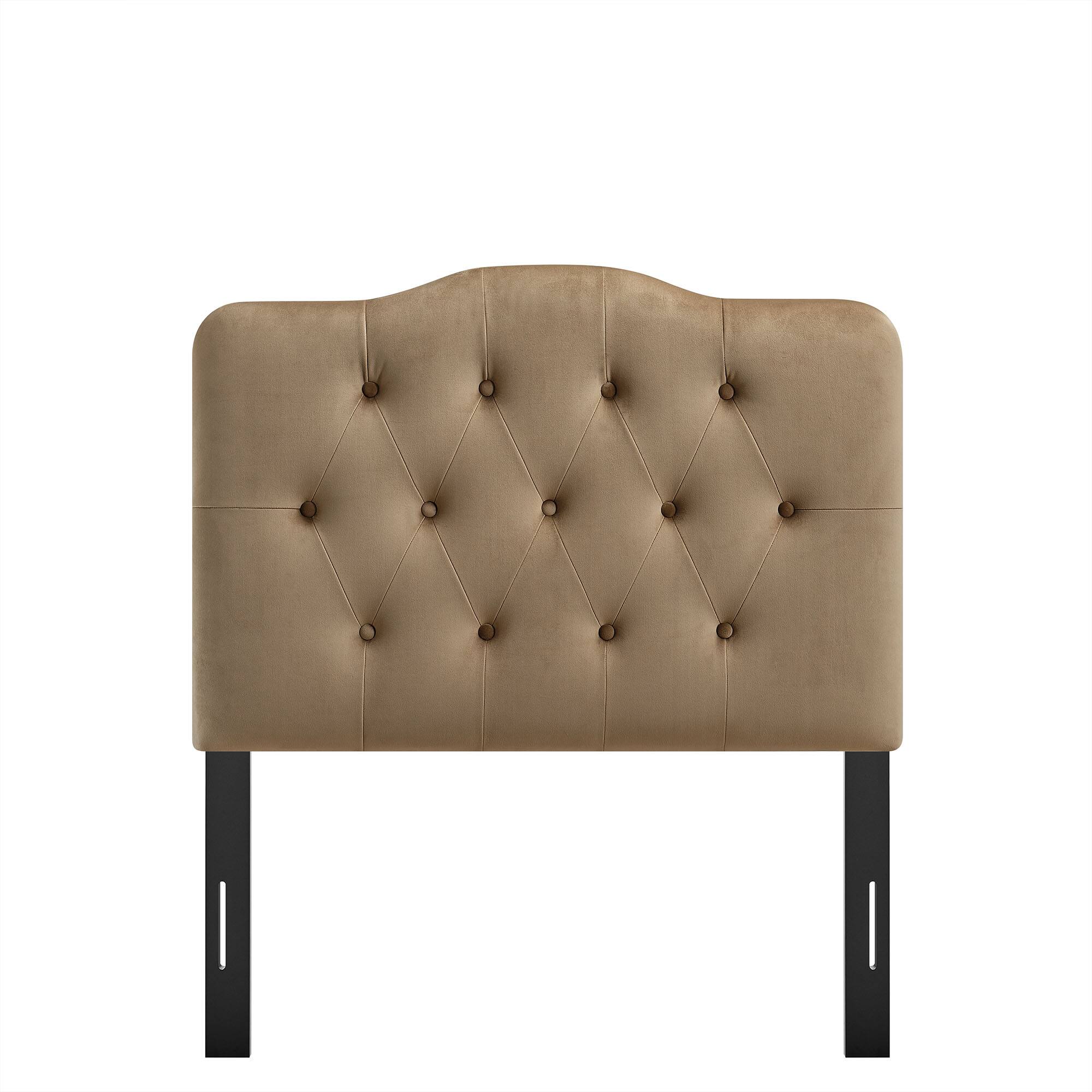Alt View 3. Modway - Annabel Diamond Tufted Performance Velvet Headboard by Modway - Taupe.