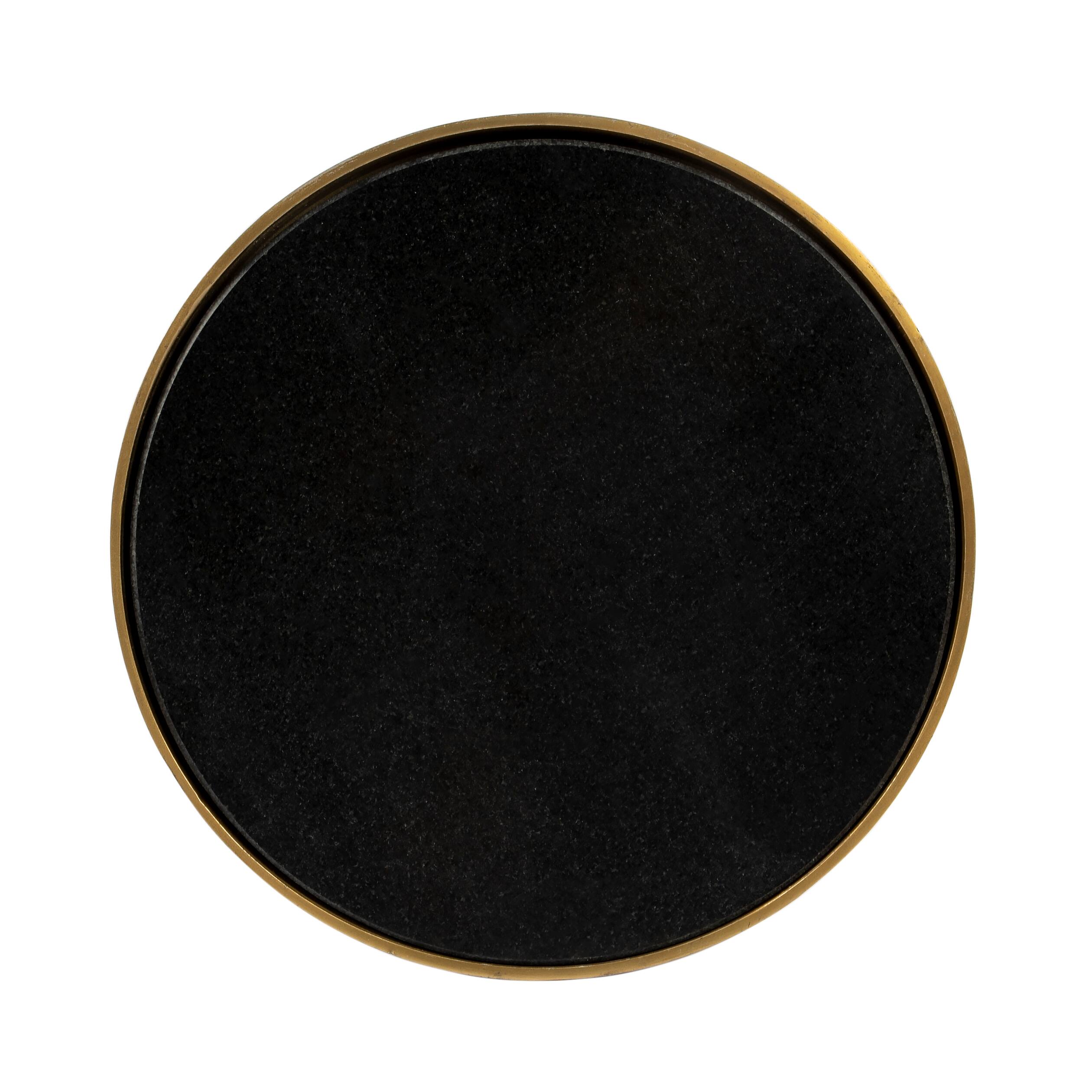 Butler Specialty Forella 12 in. W Round Granite, Acrylic and Iron ...