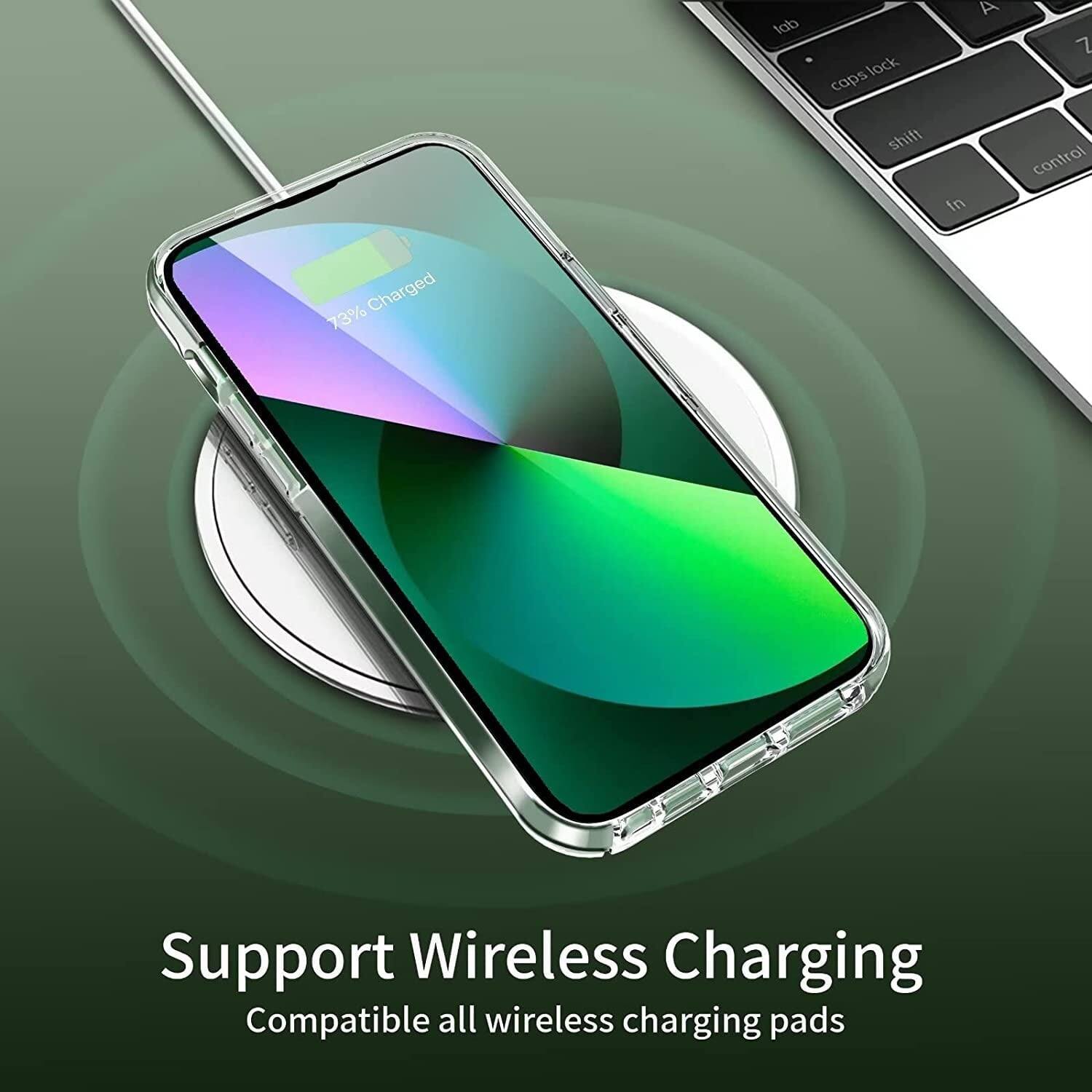 Support Wireless Charging, Compatible all wireless charging pads, 73% Charged, tab capslock lock shift A in 7 control