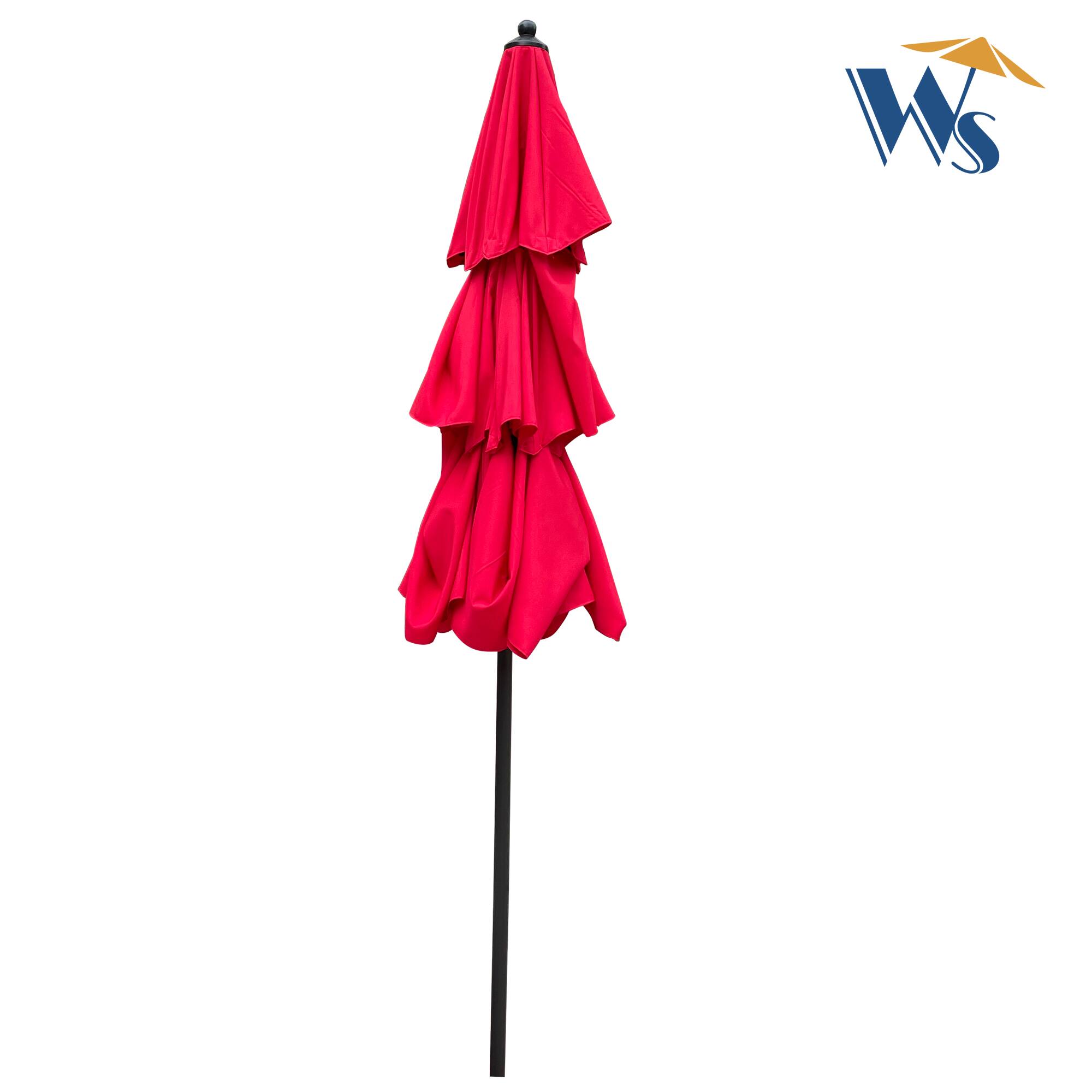 Alt View 2. Loheer - Loheer 9Ft 3 Tier Patio Umbrella Round Outdoor Pool Shade with Crank and Tilt.