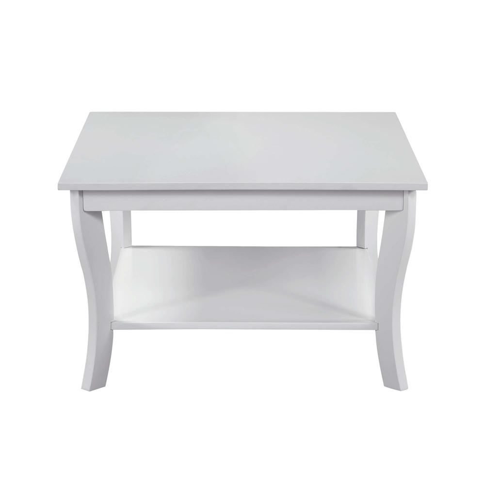 Back. Convenience Concepts - American Heritage Square Coffee Table, White - WHITE.