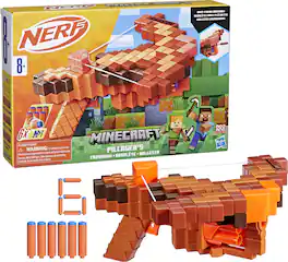 Hasbro - Collectibles - Nerf: Minecraft - Pillager's Crossbow Dart Blaster - Collectibles - Multicolor
