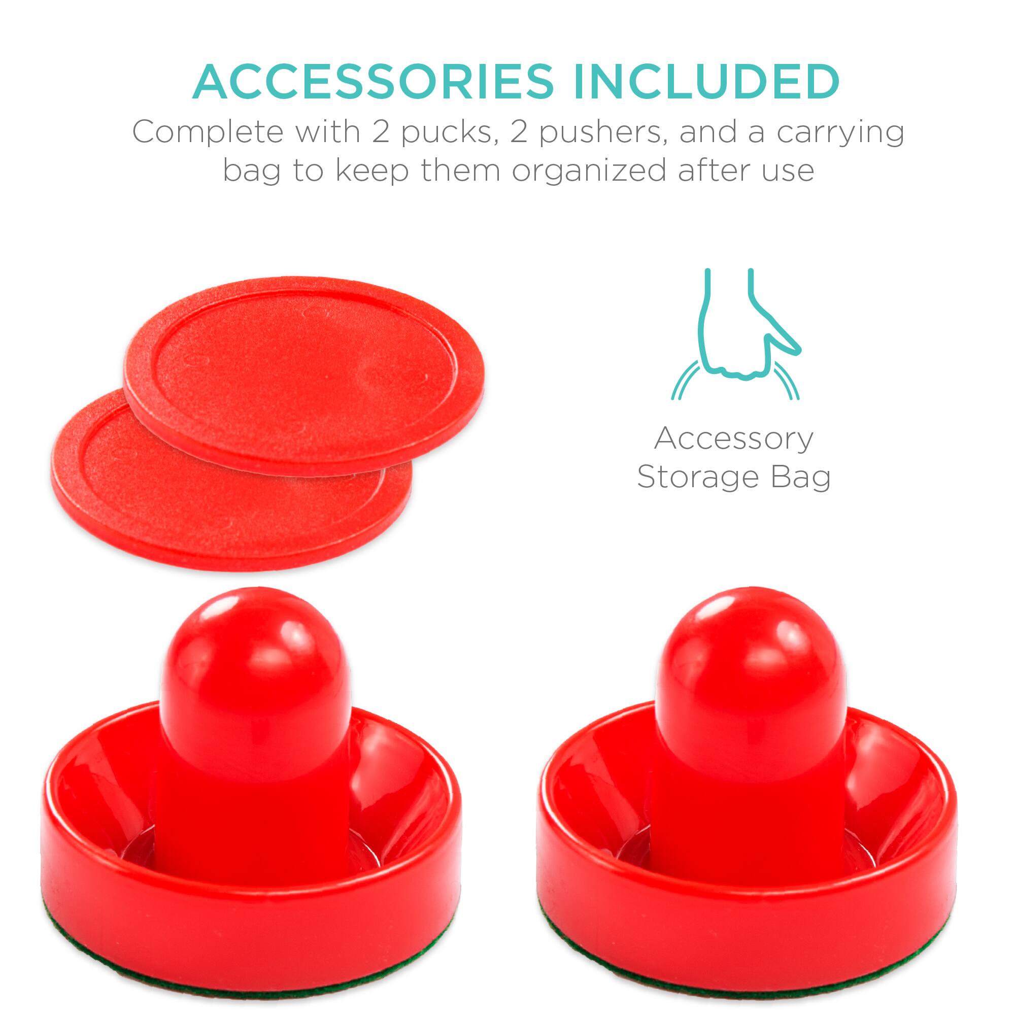 **Accessories Included**

Complete with 2 pucks, 2 pushers, and a carrying bag to keep them organized after use.

Accessory Storage Bag
