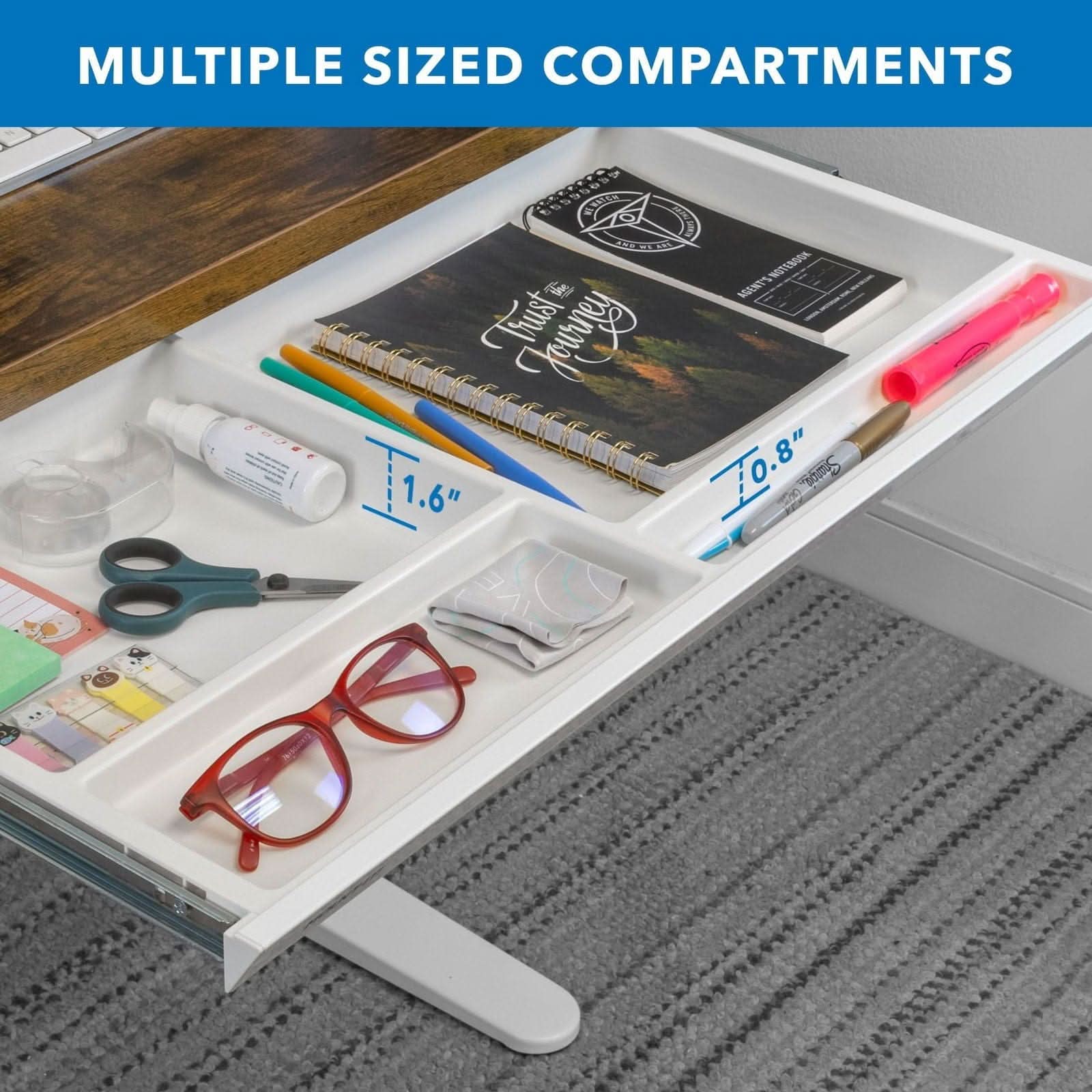 MULTIPLE SIZED COMPARTMENTS