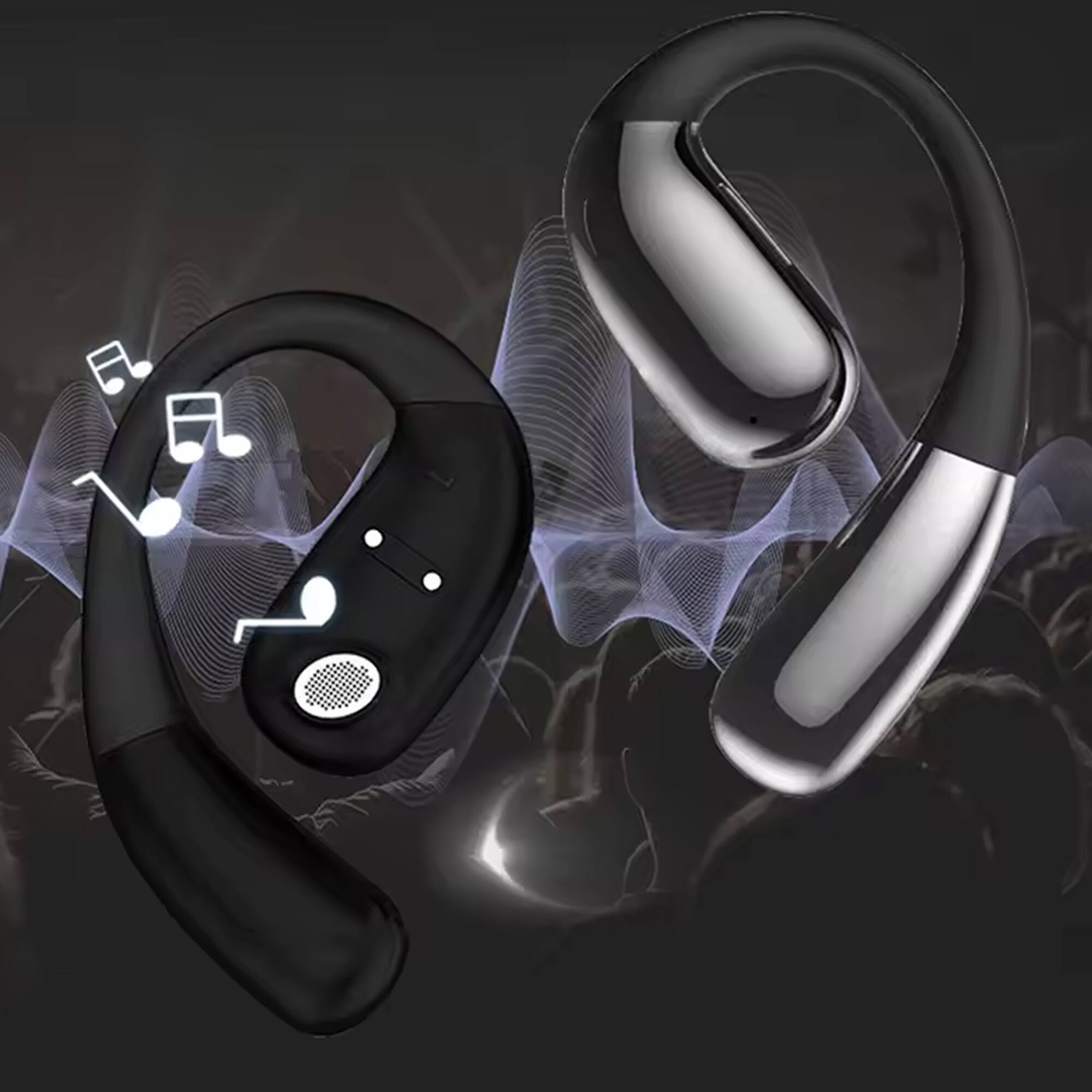 Alt View 3. YONWAY - Wireless Bluetooth Earbuds, Ear Hook Style Translation Earbuds Support 147 languages with Charging Case.