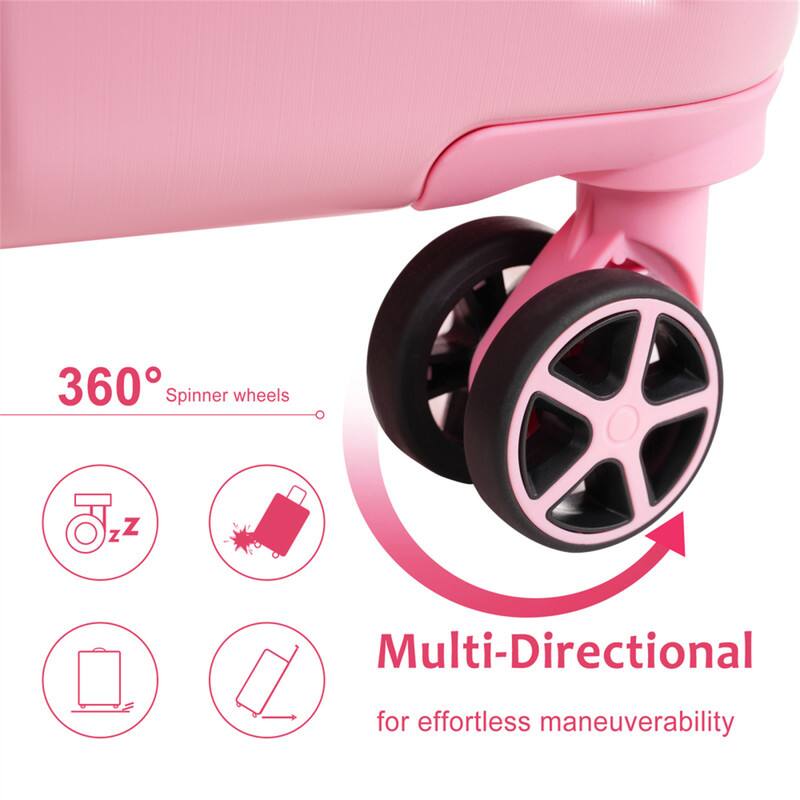 360° Spinner wheels  
Multi-Directional for effortless maneuverability