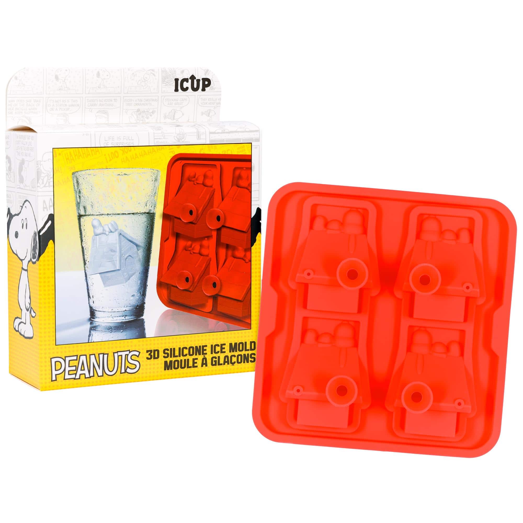 ICUP - Peanuts Snoopy Doghouse Molded Silicone Ice Cube Tray | Makes 4 - Red price history on PriceWatchPro