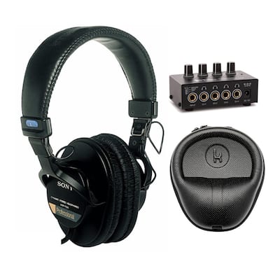 Sony MDR7506 Folding Professional Closed Ear Headphones Bundle Sony MDR7506 Folding Professional Closed Ear Headphones Bundle