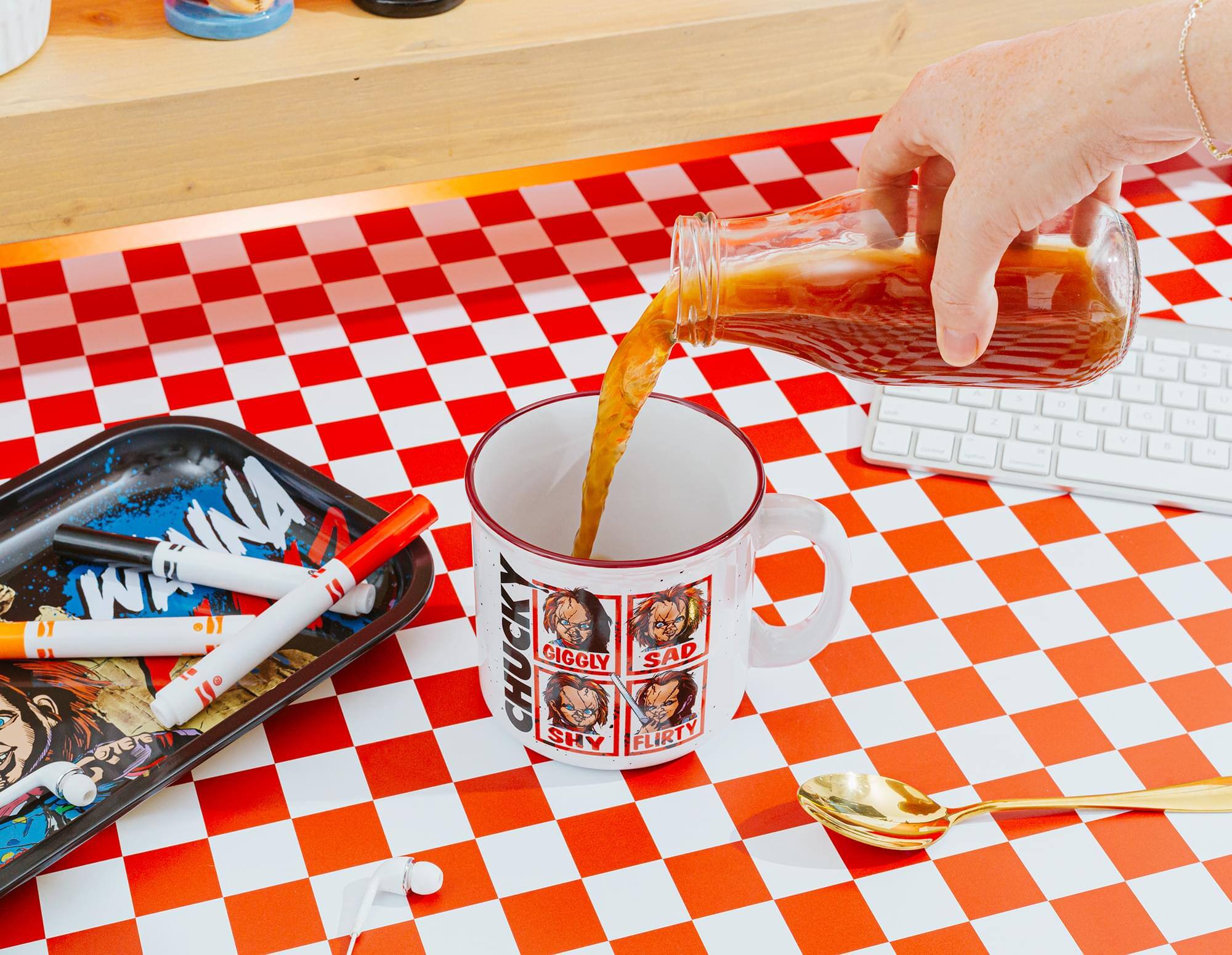 2 WANNA W eTeR CHUCKY GIGGLY SAD SHY FLIRTY . - C V - - Y 14

CHUCKY
GIGGLY
SAD
SHY
FLIRTY