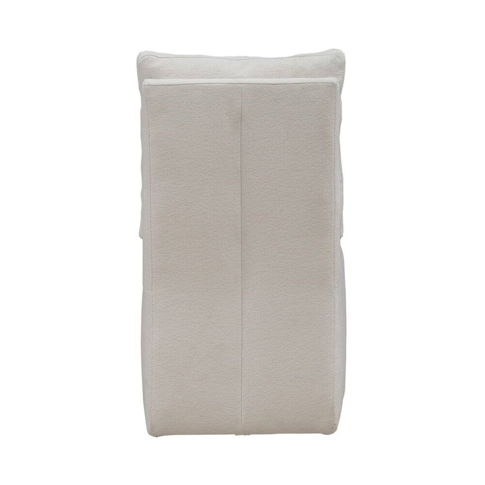 Angle. Liberty Furniture Industries - Accent Dining Chair with Castors - Squared Back - Ivory Upholstry - White.