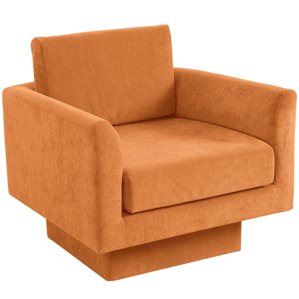 Left. Ainfox - Ainfox Single Sofa Sectional Sofa 360° Swivel Sofa - orange.