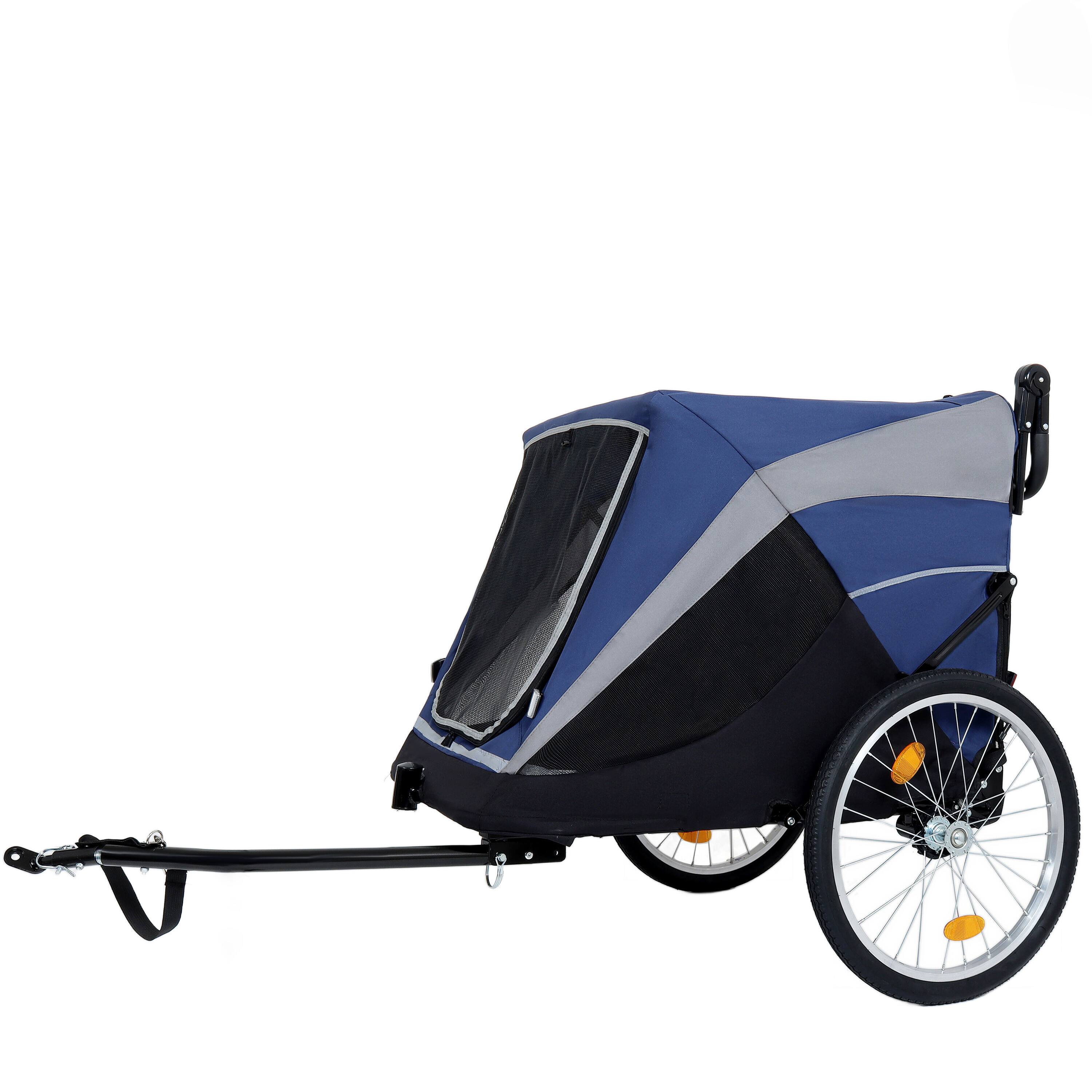 Alt View 5. Siljoy - 2‑in‑1 Convertible Pet Trailer & Push Cart, 100 lb Capacity with Quick‑Release Wheels & Storage Pockets.