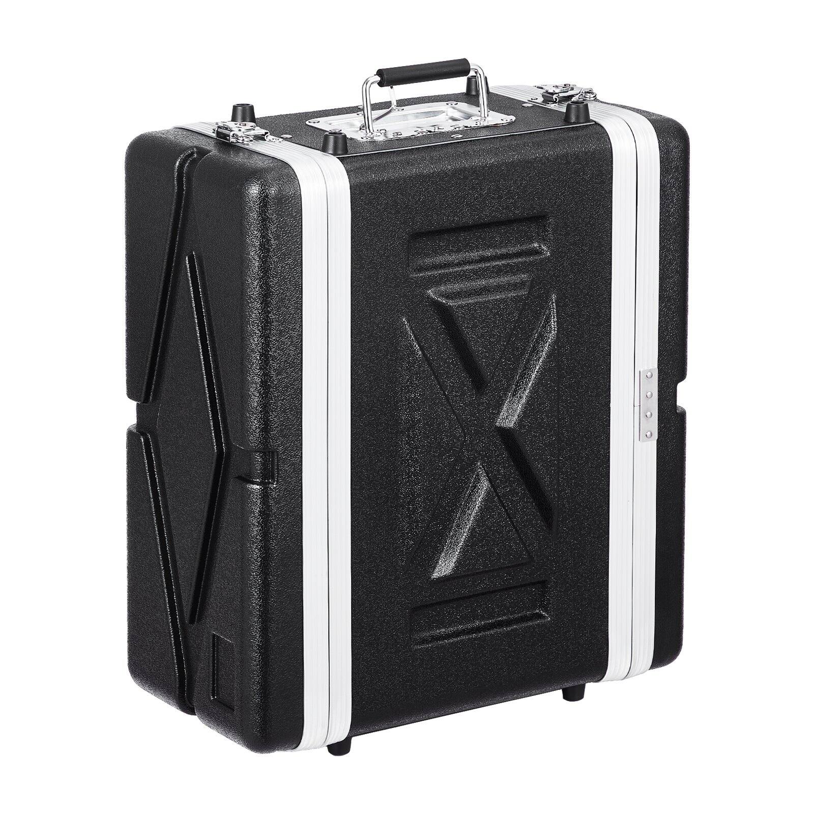 Alt View 9. Glintex - 4U Rack Case, 14" Depth Server Cabinet with Handle, Heavy-Duty Latches, Detachable Panels for Mixers and Amps.