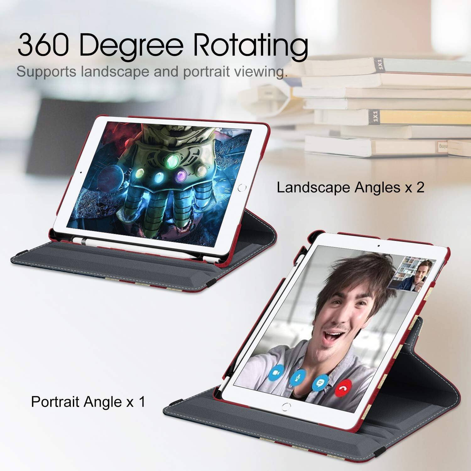360 Degree Rotating  
Supports landscape and portrait viewing.  
Landscape Angles x 2  
Portrait Angle x 1