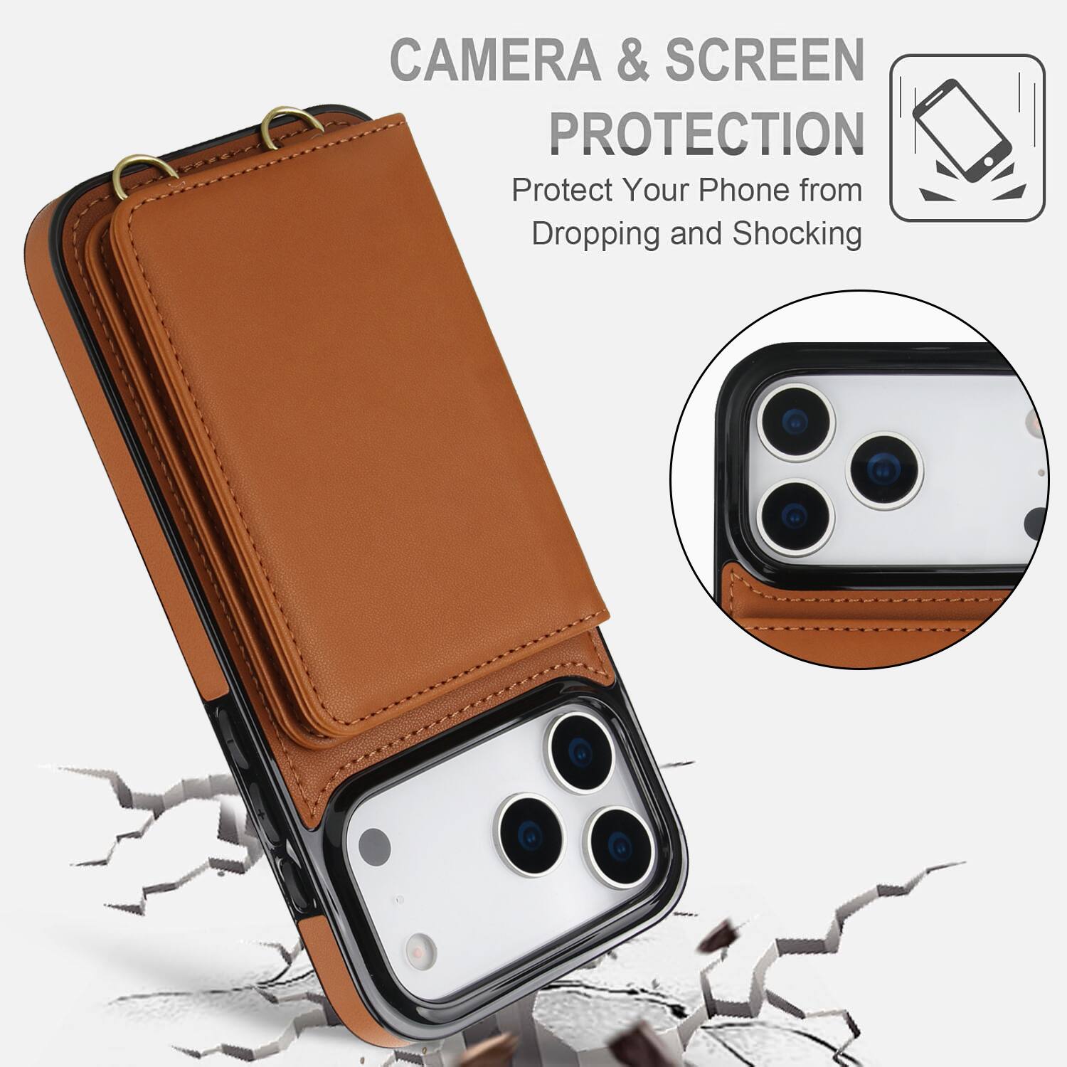 CAMERA & SCREEN PROTECTION  
Protect Your Phone from Dropping and Shocking