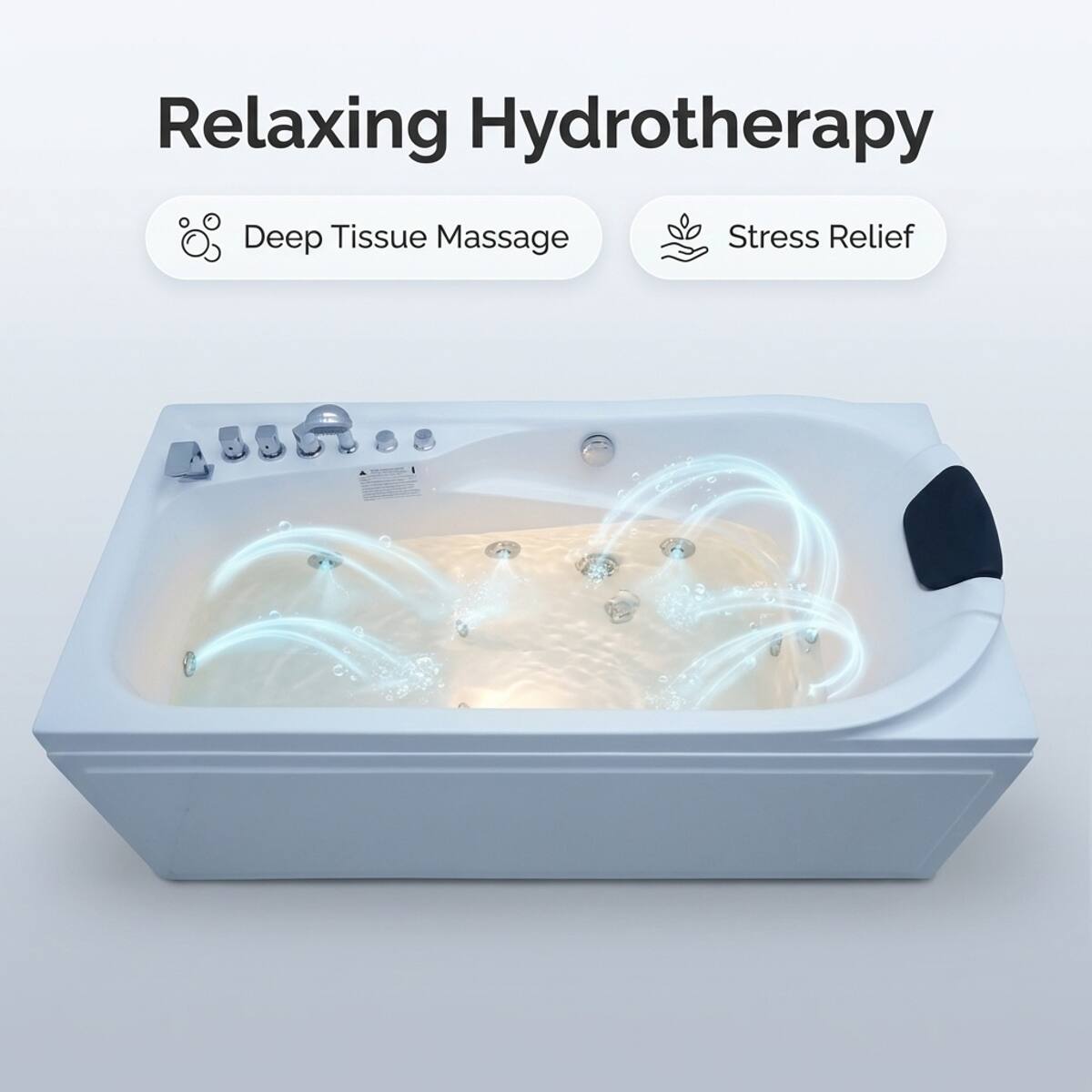 Relaxing Hydrotherapy  
Deep Tissue Massage  
Stress Relief