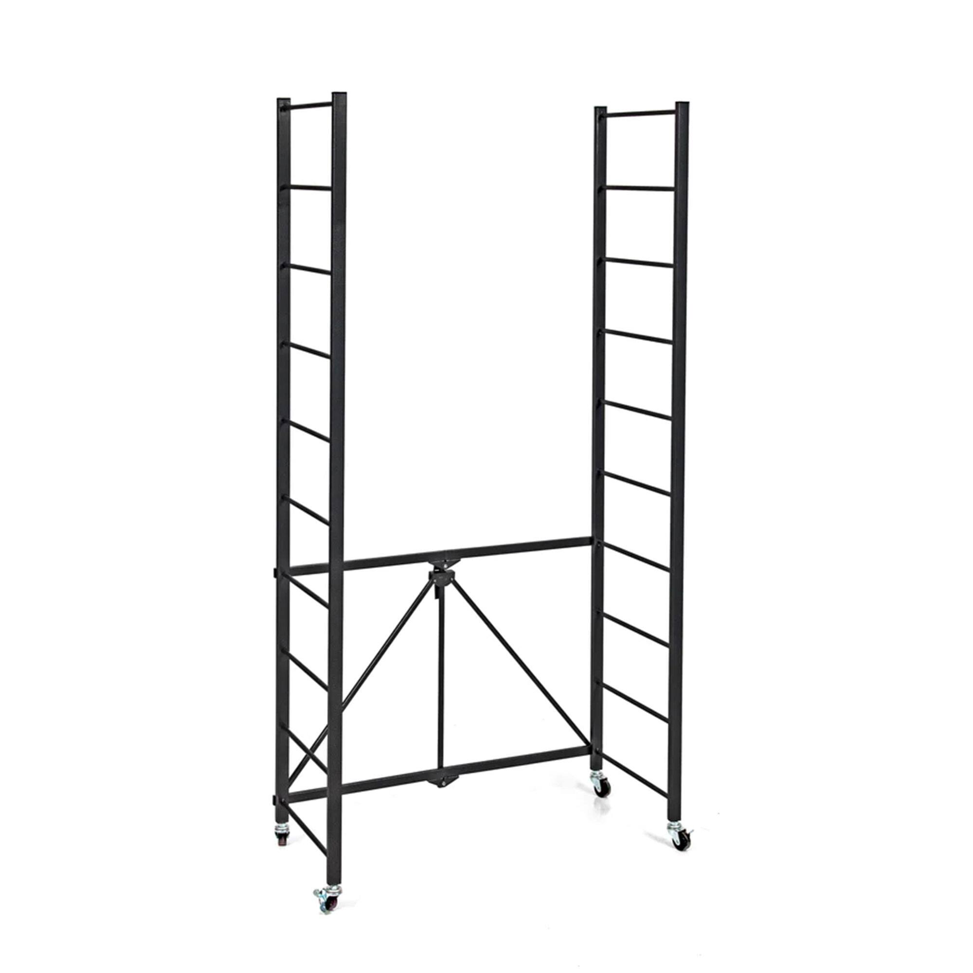 Alt View 8. Origami - Origami R2 Series Folding Steel Adjustable Shelving Storage Rack, 2 Pack, Black - Black.