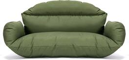 LeisureMod - 2-Person Swing Chair Cushion, Plush Oxford Fabric, Weather-Resistant Hanging Egg Chair Replacement - Dark Green
