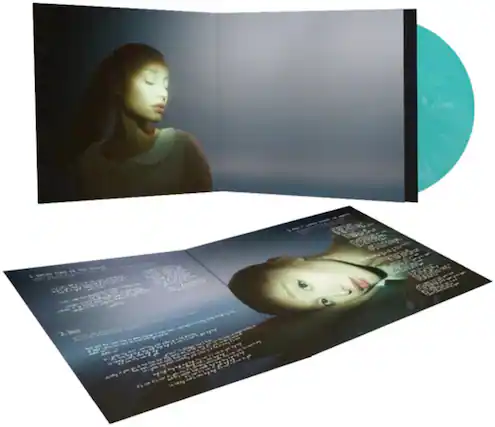 Front. Ariana Grande - Eternal Sunshine Deluxe: Brighter Days Ahead - Limited Turquoise Marble Colored - VINYL LP.