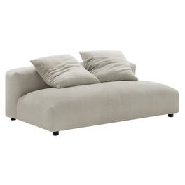 Solace Modular Upholstered Fabric Armless Loveseat by Modway - Linen
