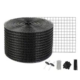VEVOR - 8 inch x 100ft Solar Panel Bird Guard, Critter Guard Roll Kit with 100pcs Aluminum Alloy Fasteners, Solar Panel Guard - Black