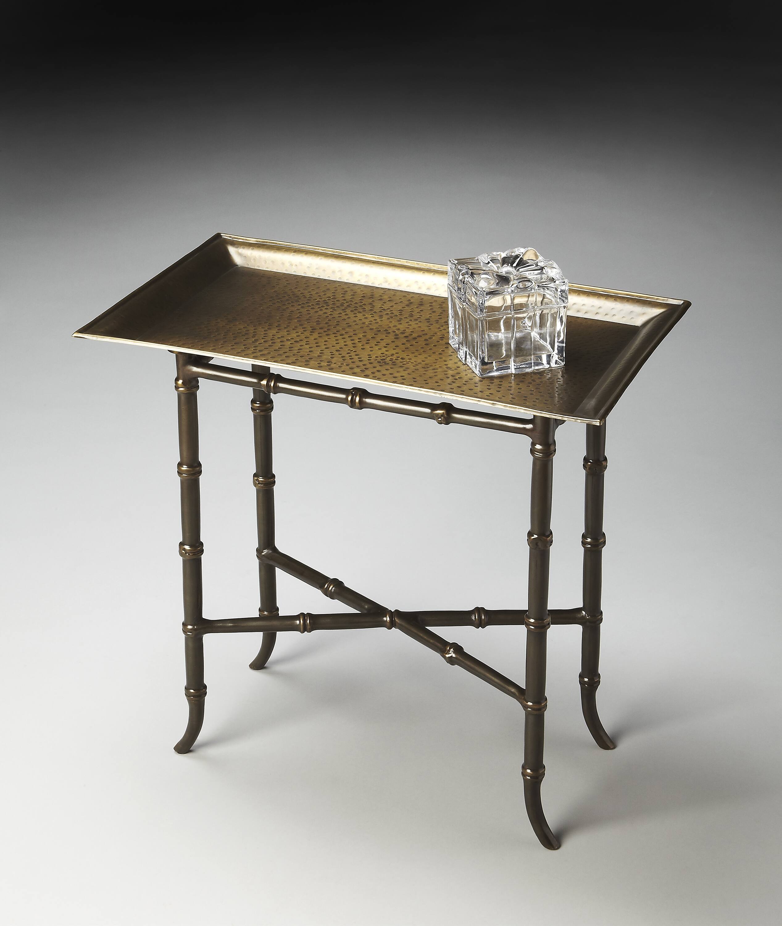 Butler Specialty Meiling 23 in. W Rectangular All Metal Tray Top Side ...