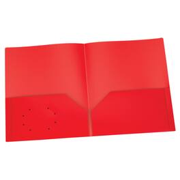 Oxford - Poly Two Pocket Portfolio, Red, Pack of 25