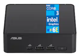 ASUS - Refurbished Excellent - Upgraded - NUC 14 Pro Mini Desktop (Core 3 100U, 8GB, 128GB SSD, Intel Graphics, 2 Thunderbolt 4, Win 11 Pro) - Black