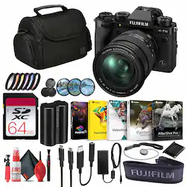 Fujifilm - X-T5 Mirrorless Digital Camera XF16-80mm Lens Bundle+Accessories- Black