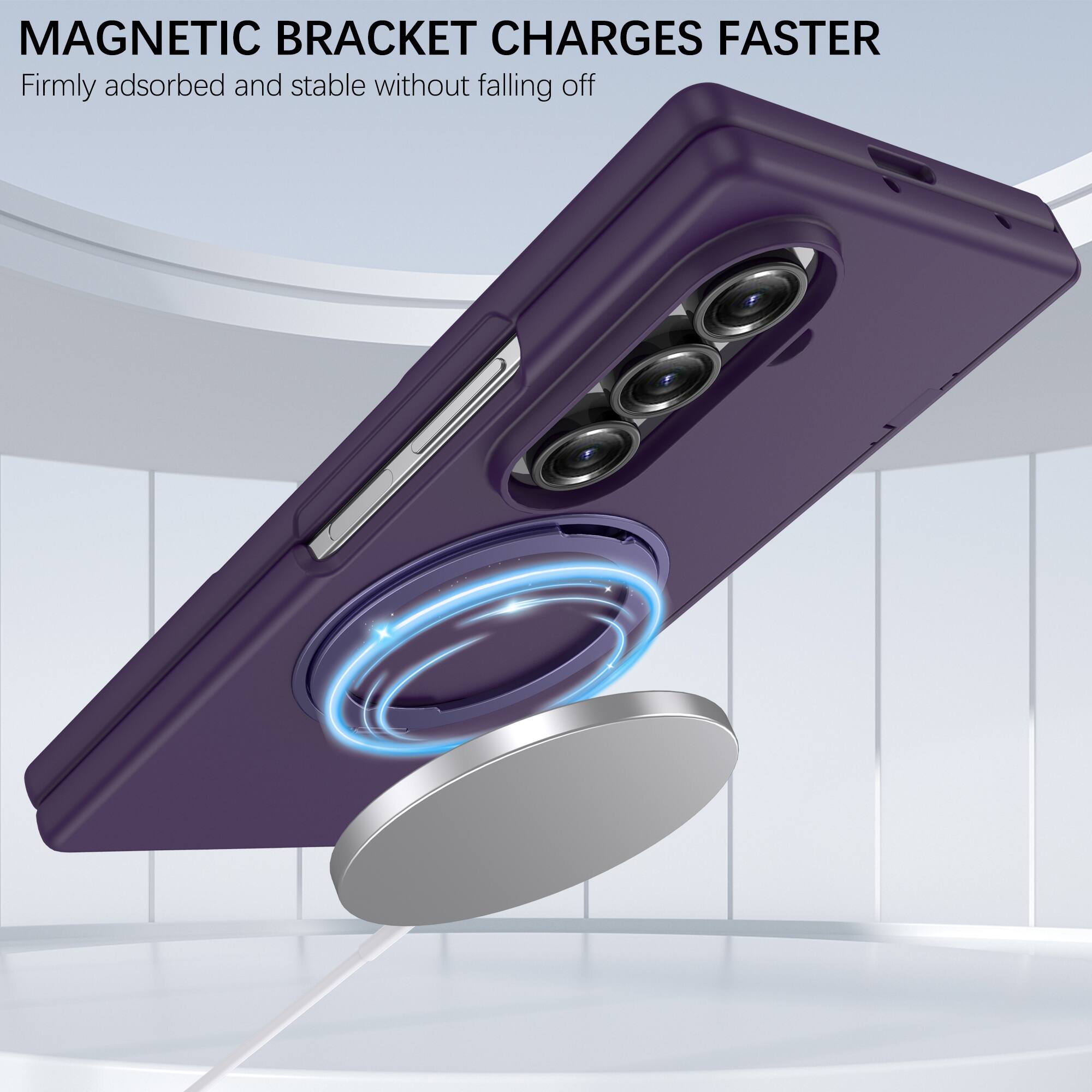 MAGNETIC BRACKET CHARGES FASTER  
Firmly adsorbed and stable without falling off