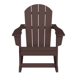 WestinTrends - Malibu Outdoor / Patio Poly Adirondack rocking chair - Dark Brown