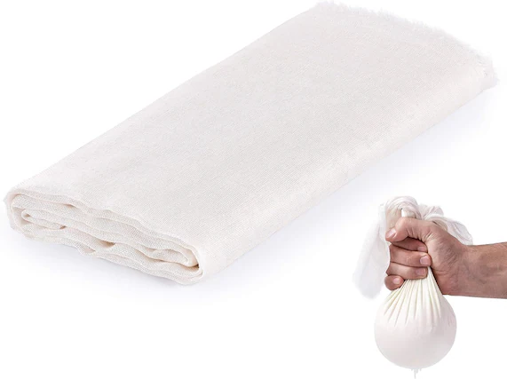 Front. Zulay Kitchen - Zulay Kitchen Grade 90 Cheesecloth - Unbleached & Reusable Ultra Fine Cheese Cloth (1 Yard) - White.