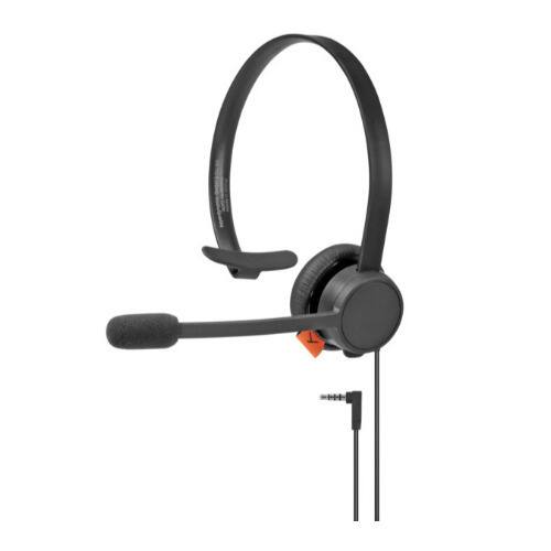 Back. Beyerdynamic - Beyerdynamic HSP 321 Corded Single-Ear Headset with Flexible Microphone Arm - Black.