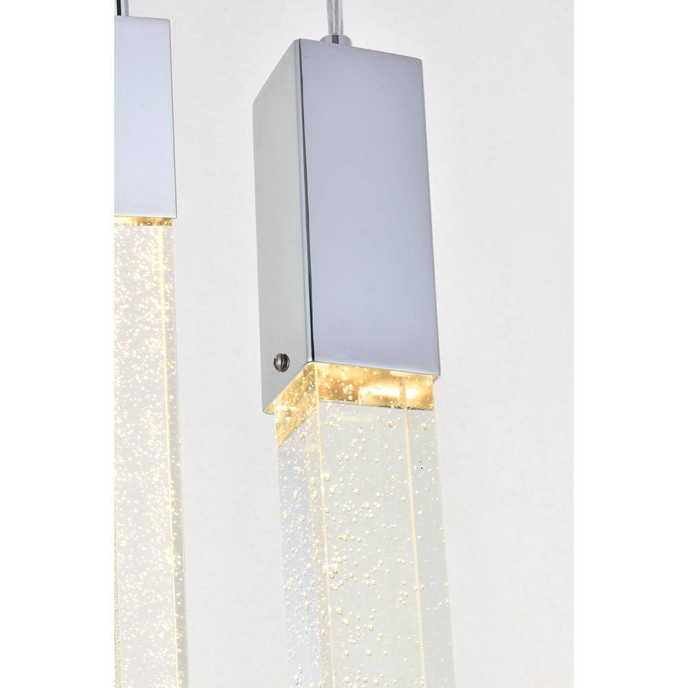 Alt View 3. Elegant Lighting - Weston 3 lights pendant in chrome - Chrome.