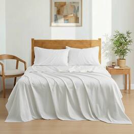 Puredown - Luxury 100% Viscose from Bamboo Sheet Set, Breathable, Moisture Wicking for Hot Sleepers, Full - White