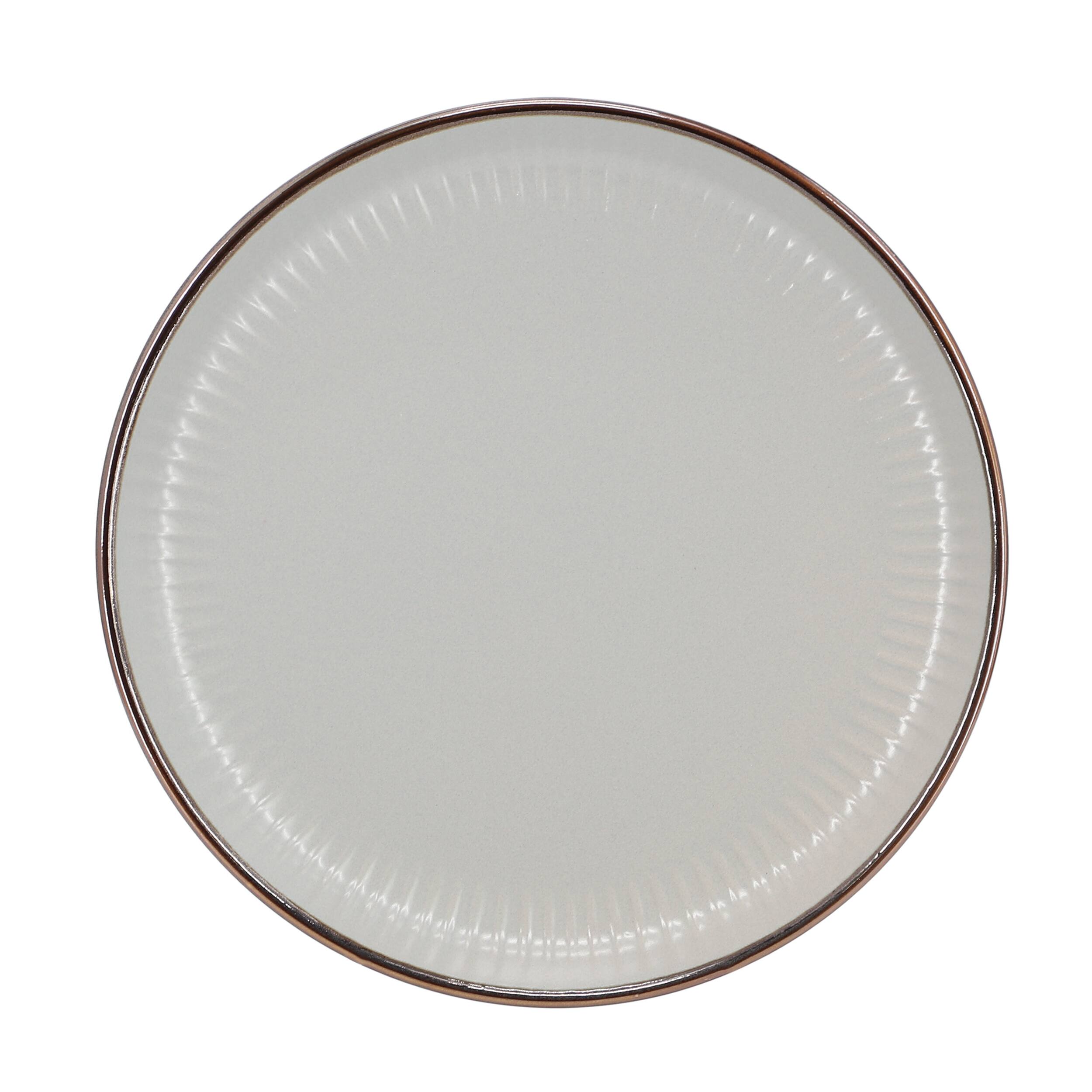 Alt View 3. Elama - Elama Leo 16 Piece Stoneware Dinnerware Set In Light Gray - Light Gray.