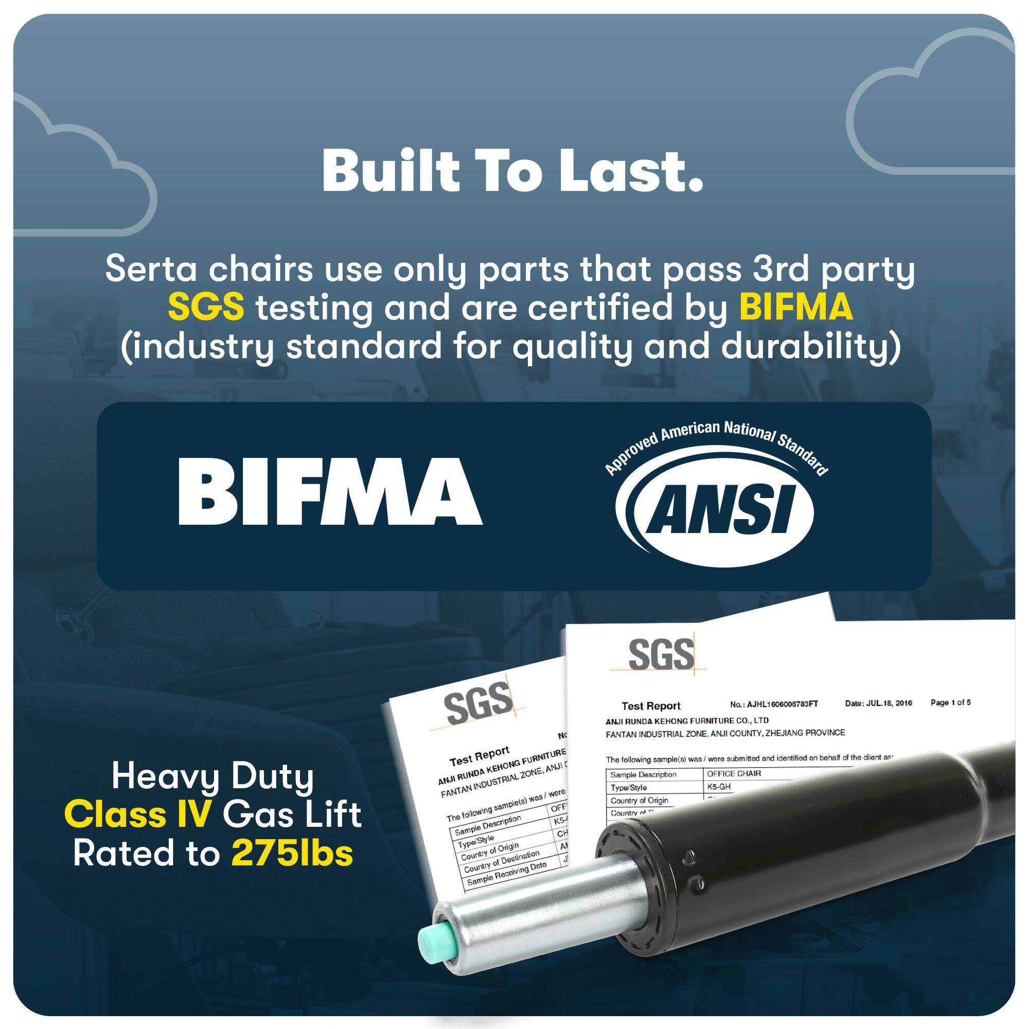 Alt View 19. Serta - Garret Bonded Leather Executive Office Chair with Premium Cushioning - Space Gray.