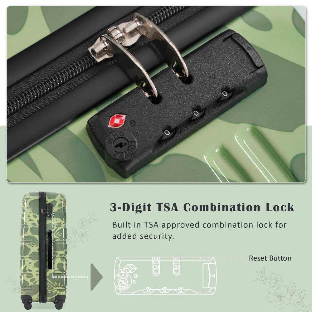 3-Digit TSA Combination Lock  
Built in TSA approved combination lock for added security.  
Reset Button