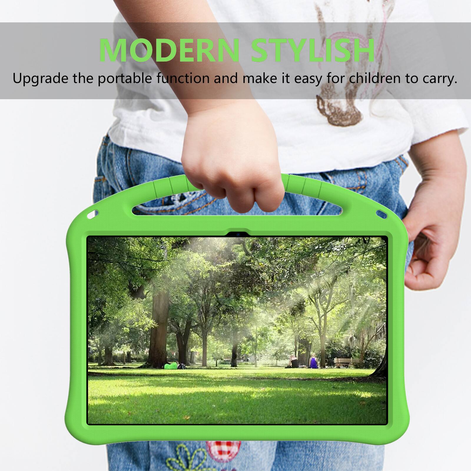 MODERN STYLISH  
Upgrade the portable function and make it easy for children to carry.