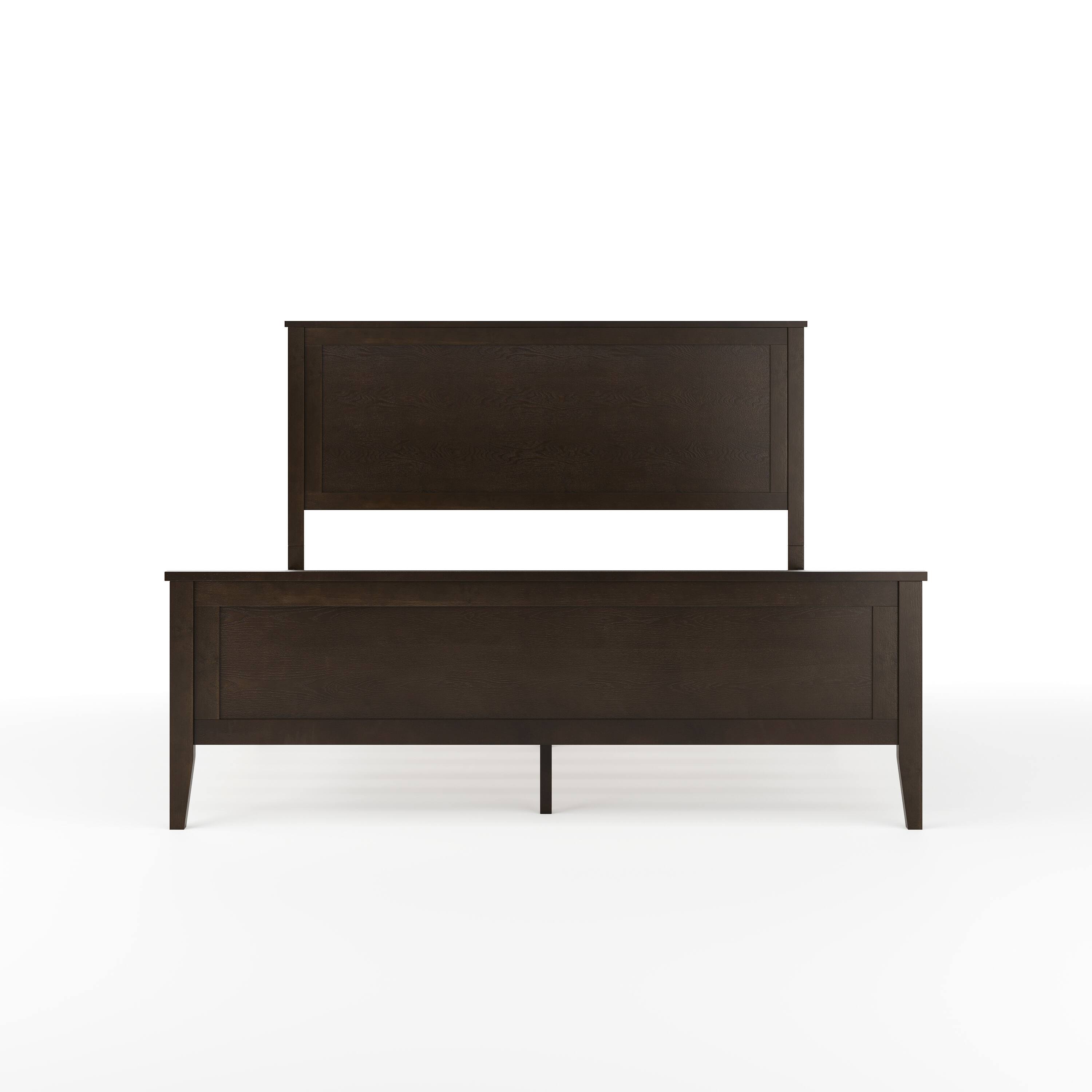 Alt View 18. Martha Stewart - Corbin Wooden Queen Size Platform Bed with Headboard and Footboard - Dark Brown.
