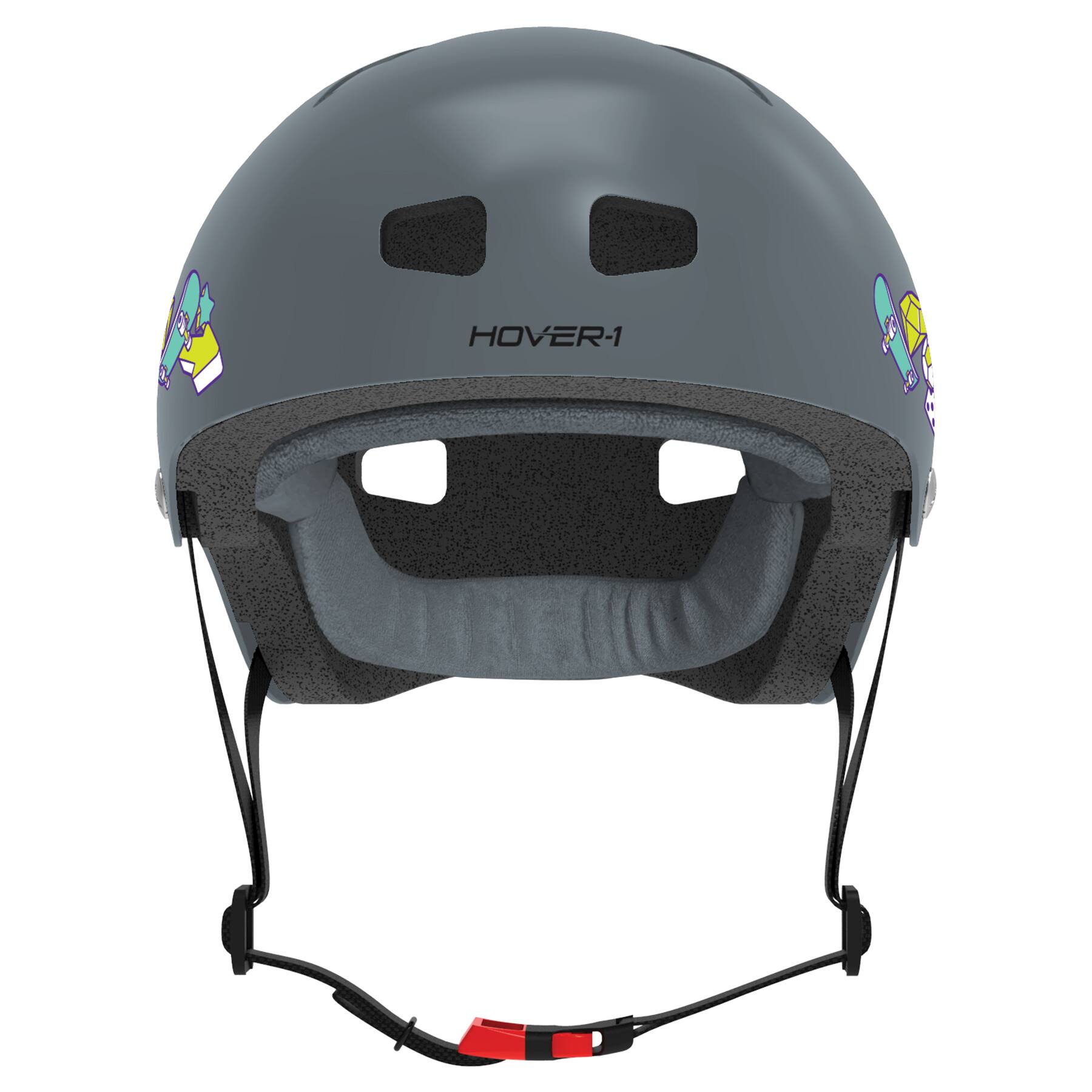 Front. Hover-1 - Kids Sport Helmet - Size Small - Gray.