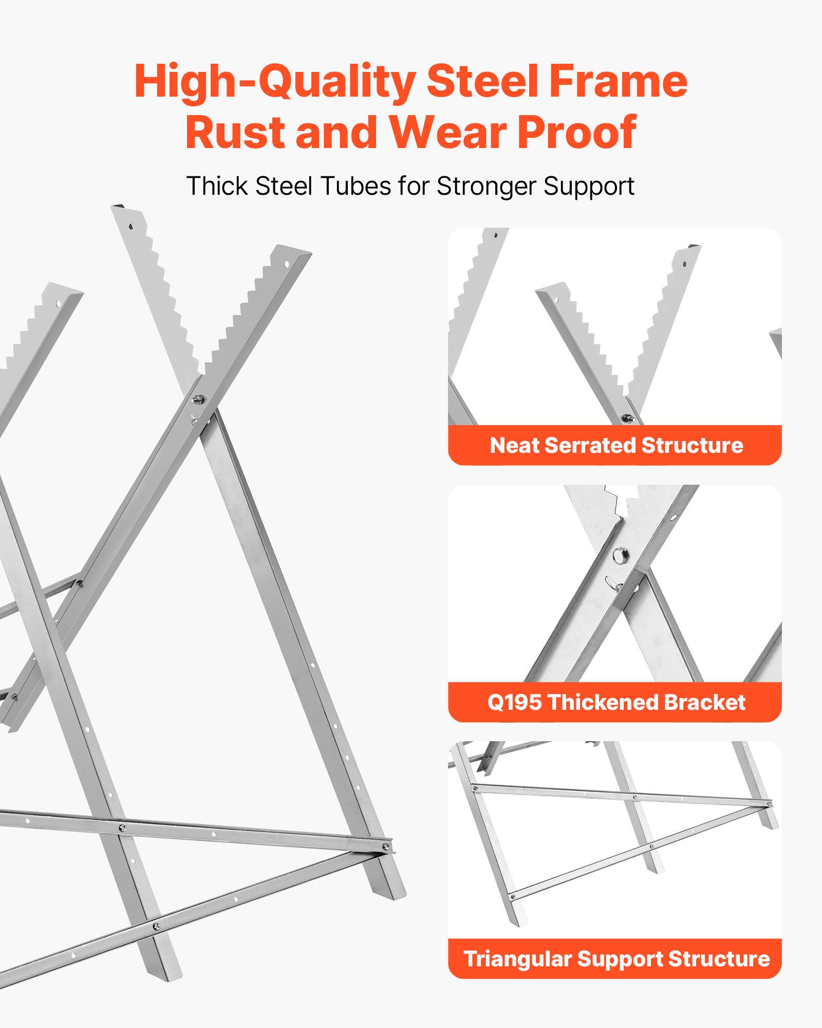 High-Quality Steel Frame Rust and Wear Proof  
Thick Steel Tubes for Stronger Support  
Neat Serrated Structure  
Q195 Thickened Bracket  
Triangular Support Structure