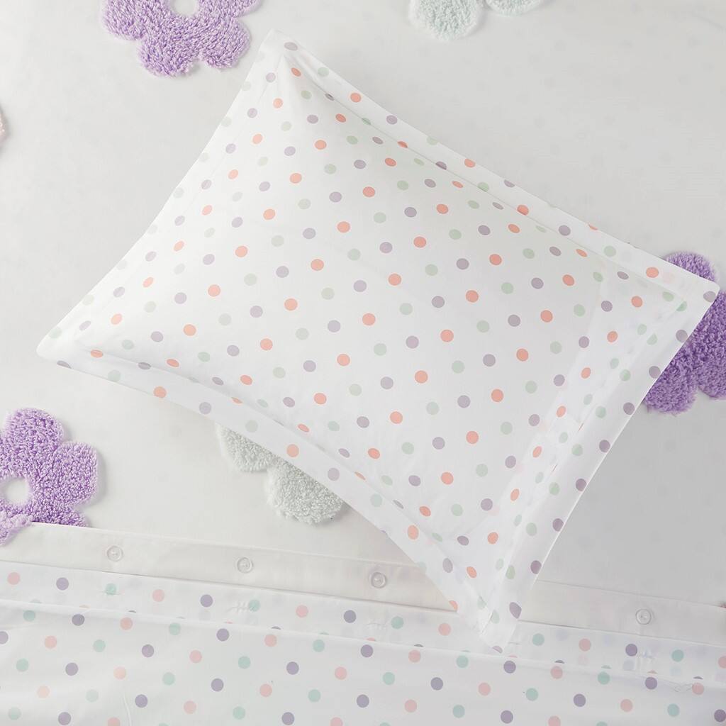 Alt View 3. Gracie Mills - Gracie Mills Eubert Enchanting Floral Reversible Tufted Chenille Duvet Cover Set - White/Purple.