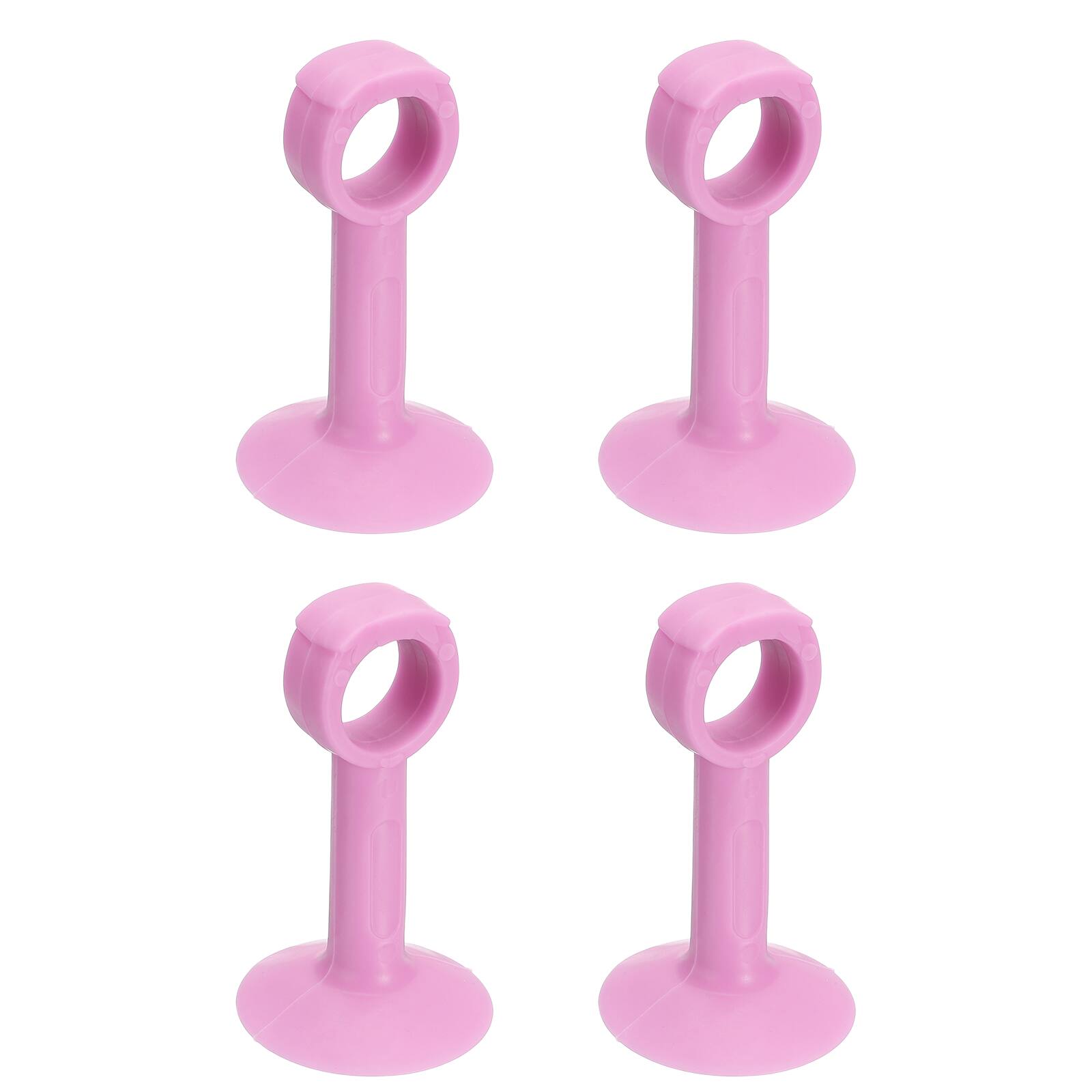 Unique Bargains - High-Quality Silicone Suction Cup Door Handle Stopper, No Drilling Wall Protector for Home Office, Durable - Pink