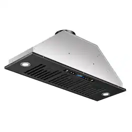ZJKLA - 36 inches - Convertible - Range Hood Insert - Black Stainless Steel