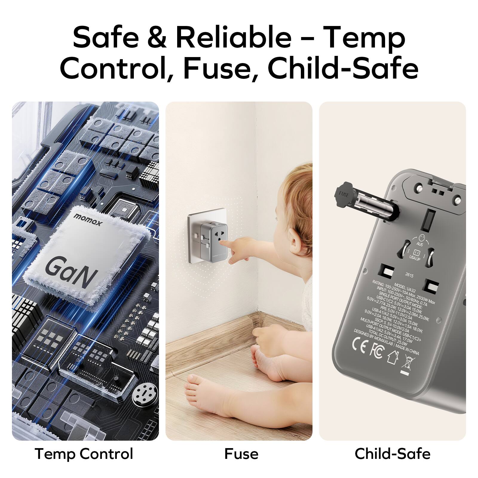 Safe & Reliable - Temp Control, Fuse, Child-Safe

Temp Control
Fuse
Child-Safe
