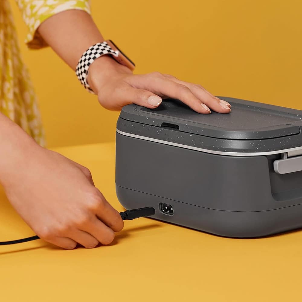 RTMB - Mini Electric Heated Lunch Box, Portable Food Warmer, Travel & Car - Gray