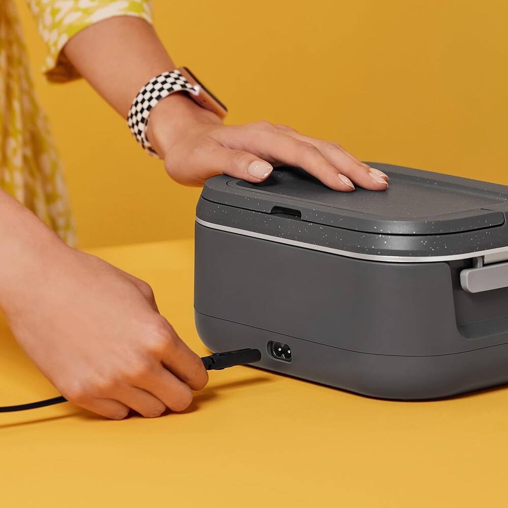 Front. RTMB - Mini Electric Heated Lunch Box, Portable Food Warmer, Gray, Travel & Car - gray.