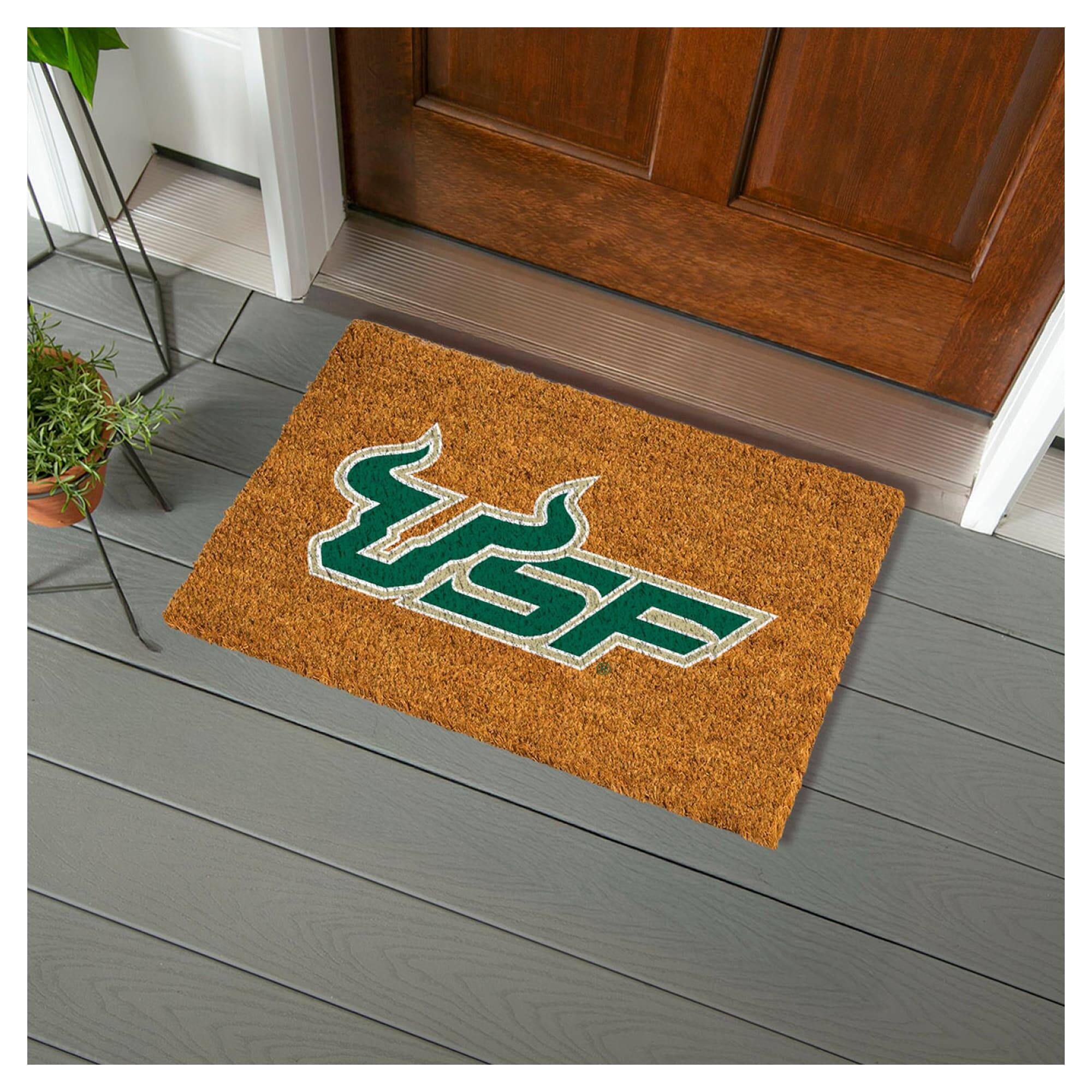 Alt View 1. Evergreen Enterprises - South Florida Bulls 28" x 16" Team Logo Outdoor Coir Mat - Multicolor.