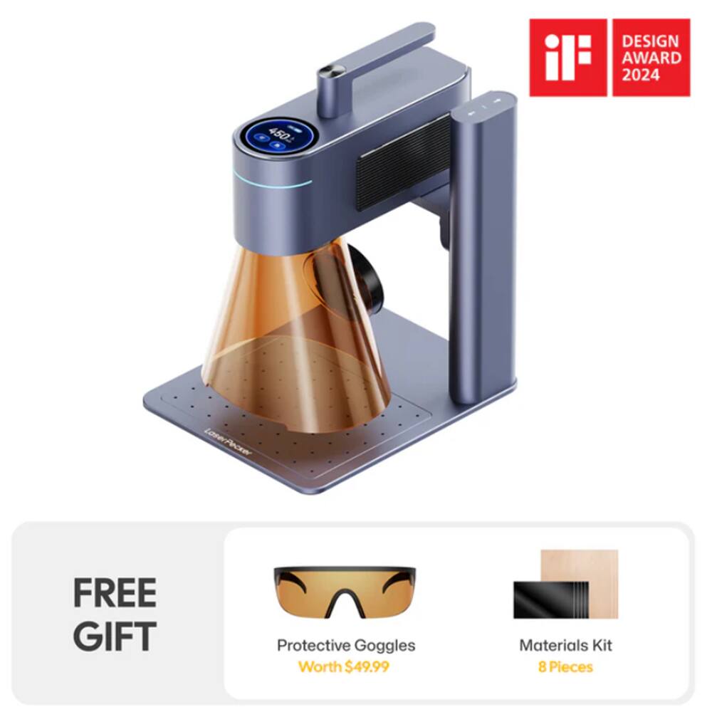 LaserPecker LP4 Dual Laser Engraver with Rotary & Slide Extensions